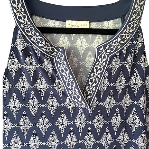 MAGNOLIA GRACE | NWOT ALHAMBRA HALTER NECK DRESS EMBROIDERED TRIM | SMALL - Picture 3 of 11